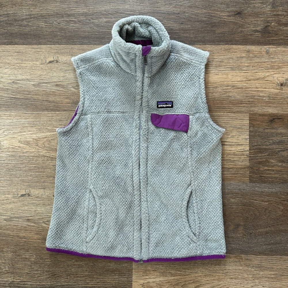 Patagonia Re Tool Style Gray Purple Vest Women's Sz S Gorp Hiking Outdoor Mexico - Picture 2 of 8